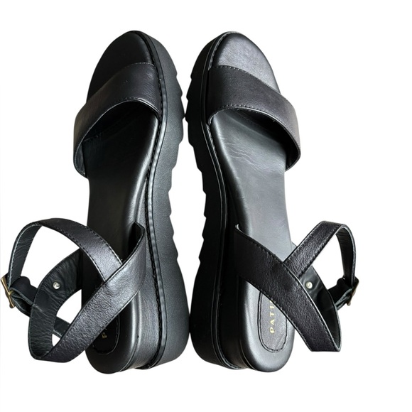 Portland Leather Goods Patina Soho Wedge sandals in black size 10. - Picture 6 of 11
